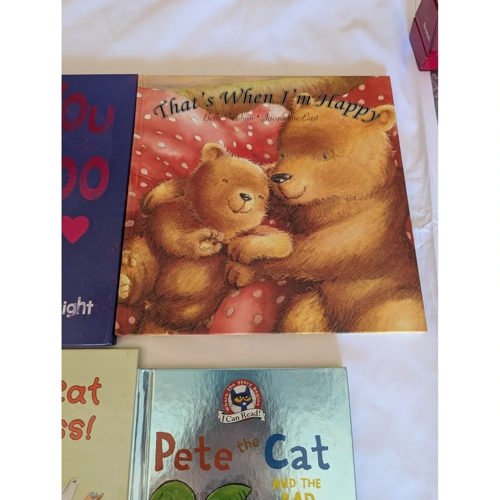 4 Kids Hardcover Book Lot | Pete the Cat,‎ Love You Hoo | Preschool Kindergarten